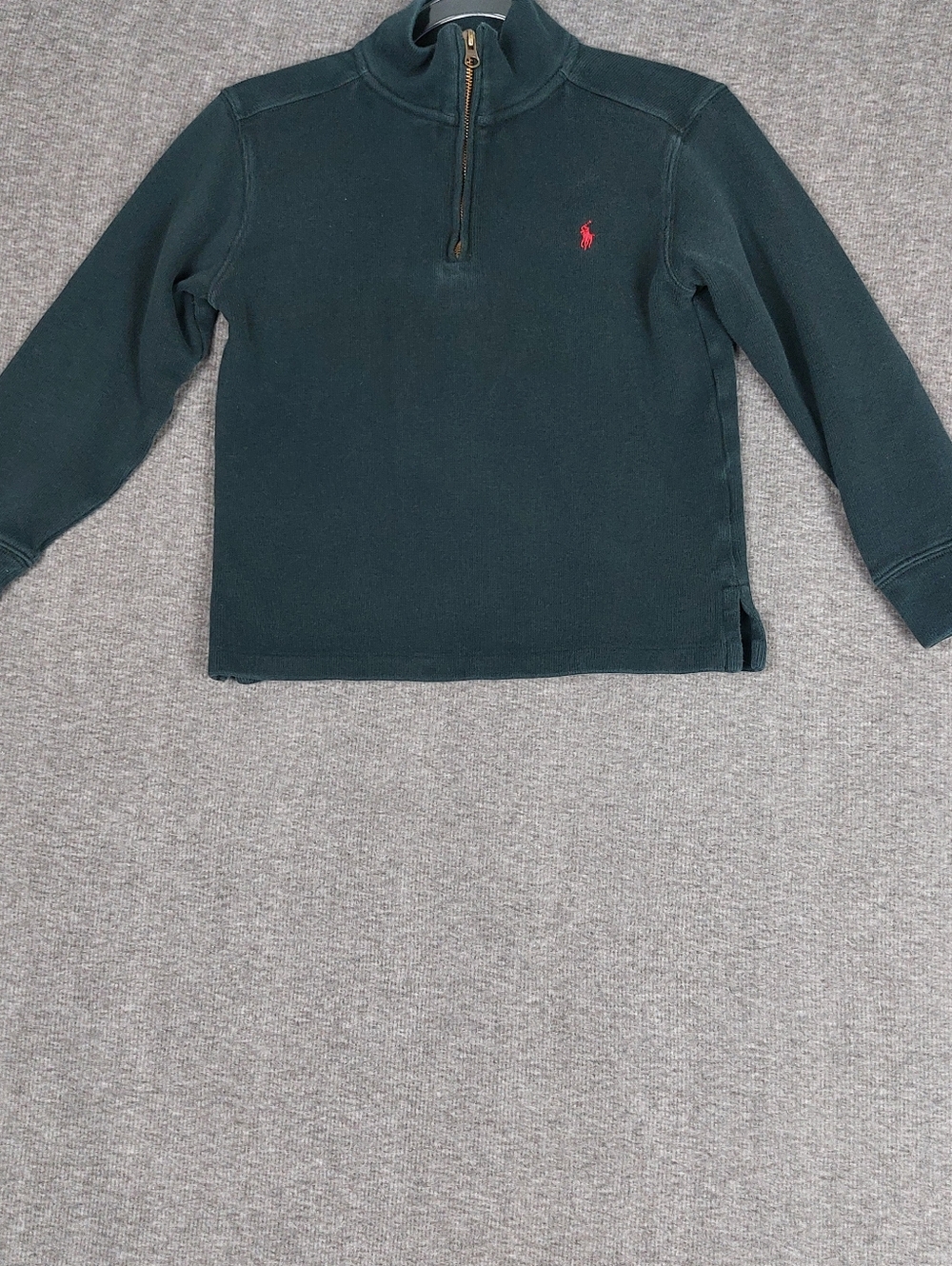 POLO RALPH LAUREN YOUTH BOYS BLACK 100% COTTON QUARTER ZIP SHIRT SIZE SMALL
